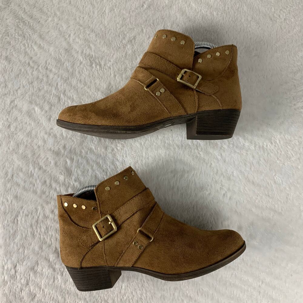 a.n.a Alford Women's Studded Faux Suede Ankle Boots Size 8 - Picture 6 of 10